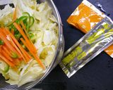 簡単！しじみ80個分の味噌汁で☆野菜炒め作り方1写真