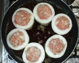 新玉ねぎのひき肉詰め煮物♪簡単作り方7写真