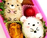 すみっこぐらし❀しろくま&ねこ❀キャラ弁作り方8写真