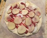 鰹フレークとじゃがいも、タマネギのピザ作り方8写真