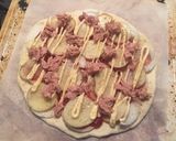 鰹フレークとじゃがいも、タマネギのピザ作り方11写真