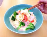 簡単！アレンジ・素麺のカルボナーラ風♪作り方5写真