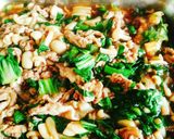 豚コマ入り。しめじと青梗菜の春巻き。作り方3写真