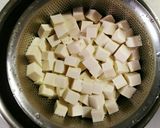 わらび、アゲ、豆腐の味噌汁作り方3写真