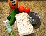 簡単 サラダうどん作り方1写真