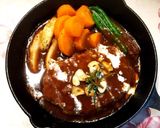 新玉ねぎでオニオンリングハンバーグ作り方17写真