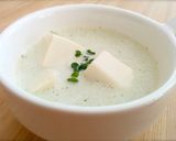 しその香りたっぷりの豆乳スープ作り方3写真