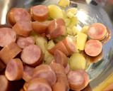 らっきょうの塩漬けを使った卵焼き作り方1写真