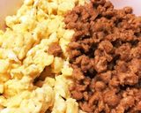 【調味料１つだけ！】大豆のお肉でそぼろ丼作り方5写真