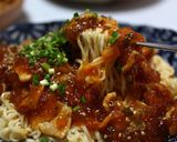 冷やし豚キムジュレまぜごま味ラーメン作り方12写真