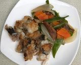 イサギのフライ風、梅肉野菜炒めでさっぱり作り方3写真
