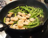 絶品 お店超え 空心菜とエビの炒め物作り方3写真