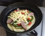 もちもちピザ生地の成形＆トッピング作り方24写真