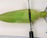 レンジ超簡単とうもろこし★皮むき約3秒作り方3写真