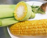 レンジ超簡単とうもろこし★皮むき約3秒作り方8写真