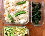 筍の炊き込みご飯+シャケのせ弁作り方1写真
