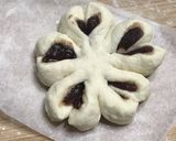 捏ねなし✿桜形のこしあんぱん✿作り方6写真