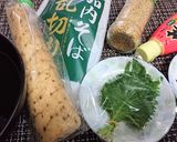 シャキシャキ長芋と大葉のぶっかけソバ♪作り方1写真