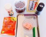 冷麦で低脂質♬ とんこつ味噌風ラーメン作り方1写真