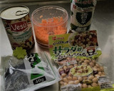 ローソン風　豆とひじきの和風サラダ作り方1写真