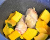 手羽元とかぼちゃのがごめ昆布きざみ煮作り方2写真
