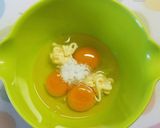 朝食に♪ふわふわ卵のフルーツのせ作り方3写真