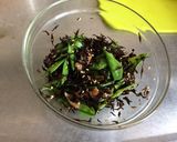 絹さやとひじきの梅肉和え♡簡単常備菜作り方5写真