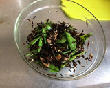 絹さやとひじきの梅肉和え♡簡単常備菜作り方5写真