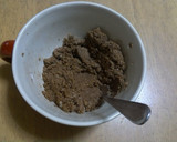 レンジで簡単おから片栗粉ココア餅ケーキ風作り方1写真