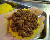 かぼちゃのコロッケ　肉味噌入り作り方5写真