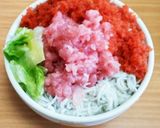 乗せるだけ☆簡単☆絶対美味しい海の3色丼作り方2写真