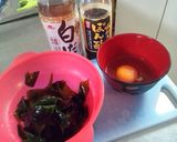 大量消費！②わかめと玉子のサラダლ(´ڡ作り方1写真