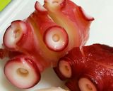 タコ、大根、シメジの煮物作り方1写真