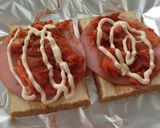 ゆる糖質制限☆厚揚げハムキムチーズ作り方2写真