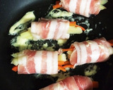 肉巻きマヨ炒め＊。作り方3写真