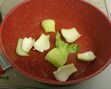 簡単。低カロリーのチンゲン菜の卵あんかけ作り方3写真