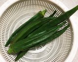 オクラ茗荷しらす和え作り方1写真