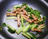 簡単！基本の小松菜ベーコン炒め作り方4写真