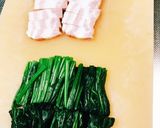 ほうれん草とベーコーン炒め♪作り方1写真