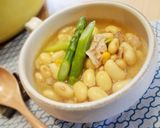 簡単！アスパラと大豆のとろりんスープ作り方5写真