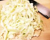 【簡単】ヘルシーキャベツのお好み焼き風♡作り方1写真