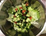 お腹いっぱいになる、大麦サラダご飯作り方4写真