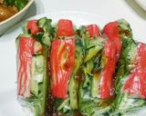 かにかまで。生春巻♪作り方6写真