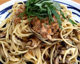 簡単♡旨っ！舞茸と納豆の和風パスタ作り方8写真