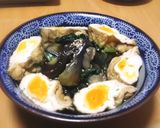 茄子と舞茸、きんちゃく卵の旨煮作り方5写真