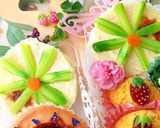 アスパラお花のオープンサンド♡オムアート作り方1写真