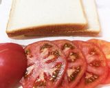 濃厚ソースでトマトと卵のサンドイッチ作り方1写真