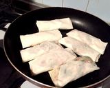 もやし★もやし水菜の焼き春巻き作り方6写真