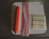 魚肉ソーセージの♪ベーコンチーズ巻作り方1写真