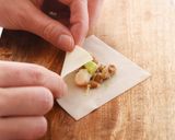 納豆と海老アボカドの冷やしワンタン作り方4写真